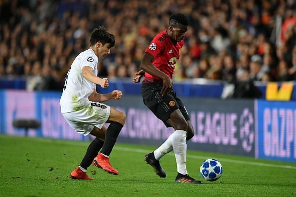 There was nothing fancy about Paul Pogba at the Mestalla